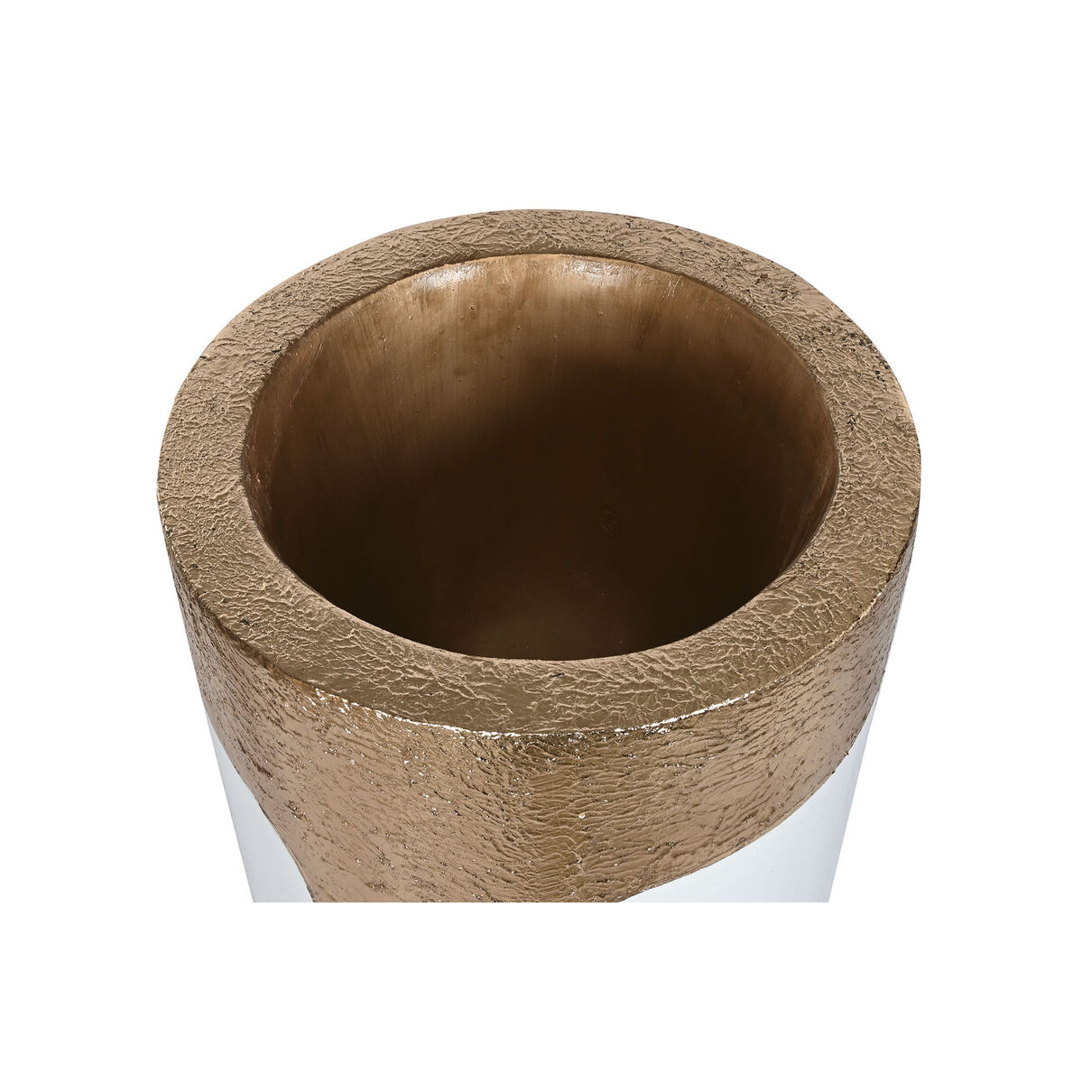 Подставка под цветочный горшок Home ESPRIT Белый Позолоченный волокно современный 40 x 40 x 105 cm-2