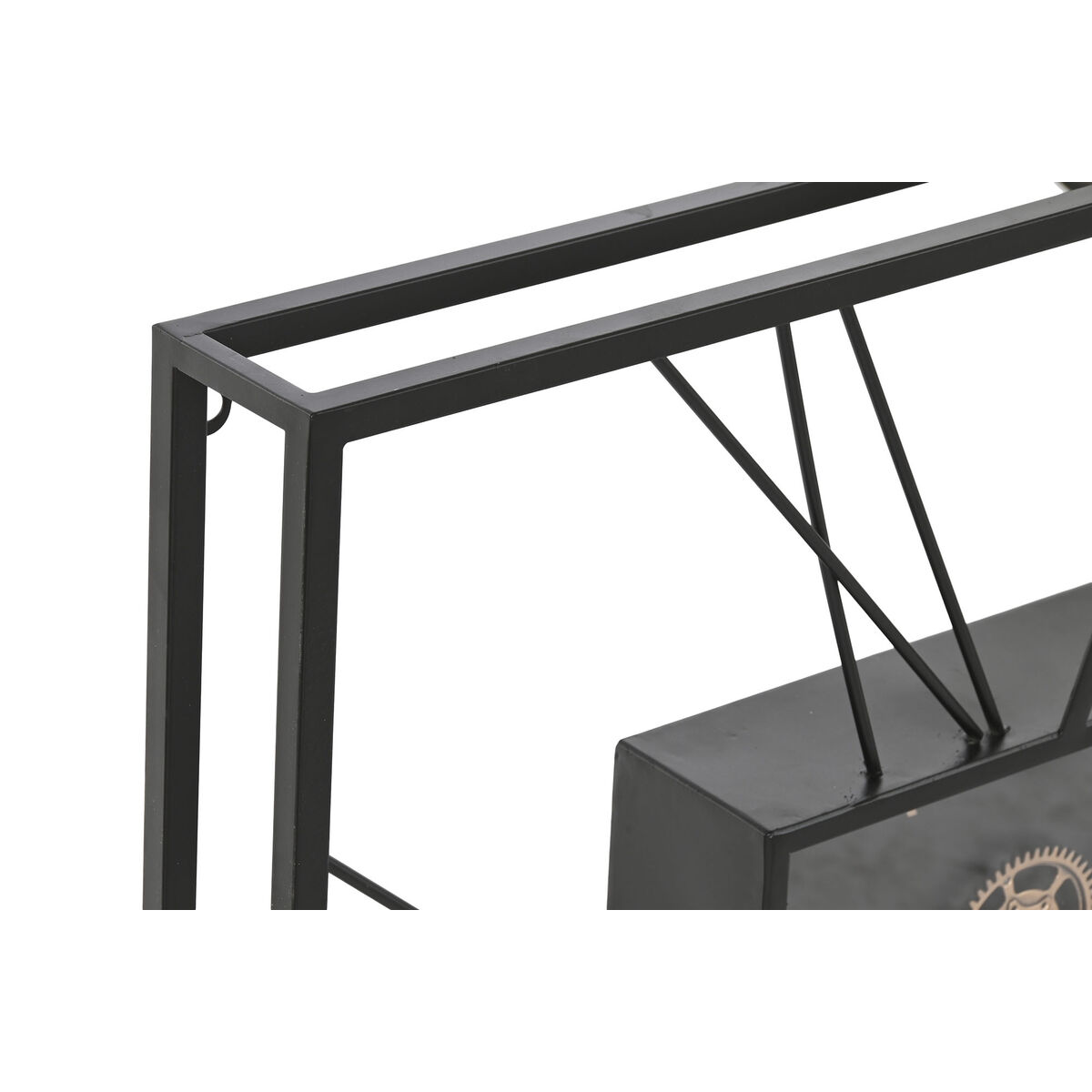 Настенное часы Home ESPRIT Чёрный Позолоченный Металл Стеклянный 80 x 8 x 80 cm-2