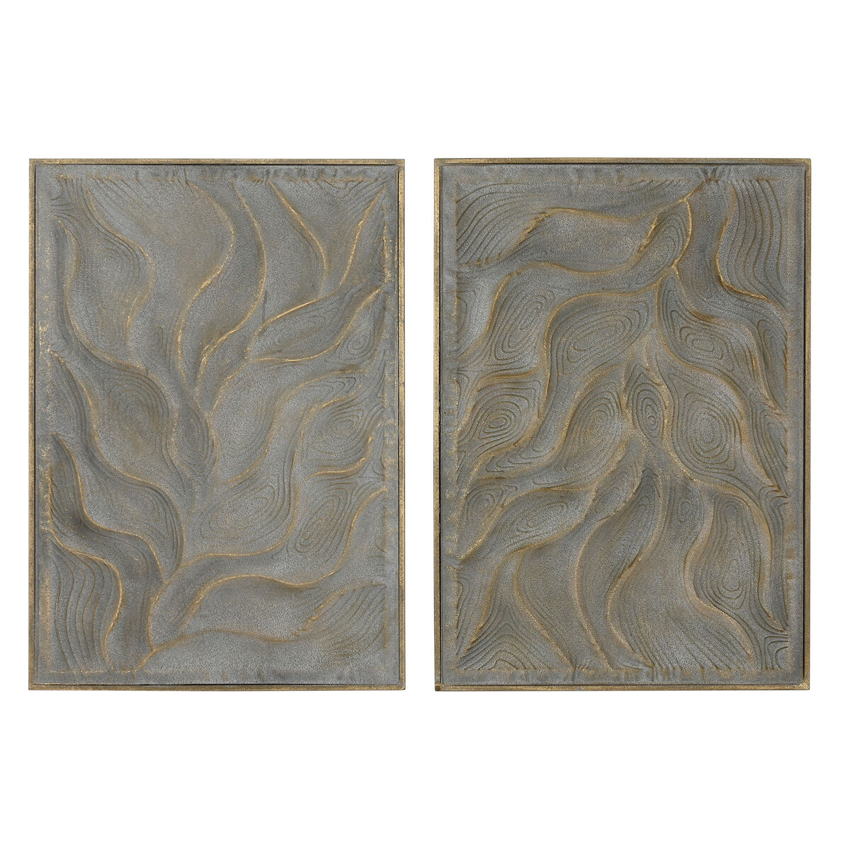 墙壁装饰Home ESPRIT镀金现代67.5 x 2.5 x 97 cm (2件)