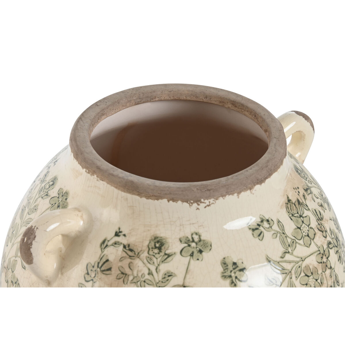 水罐家ESPRIT白棕色綠色陶瓷葉子植物21 x 20 x 16 cm-2