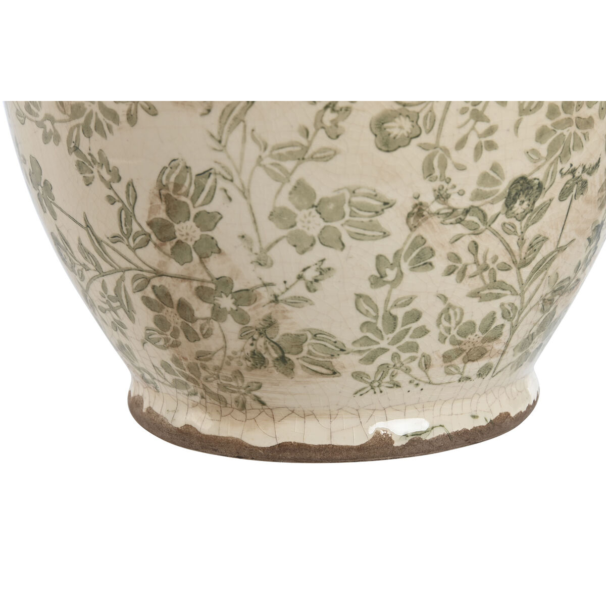 Küýze Home ESPRIT Ak goňur ýaşyl keramika Ösümlik ýapragy 17 x 17 x 22 sm-3