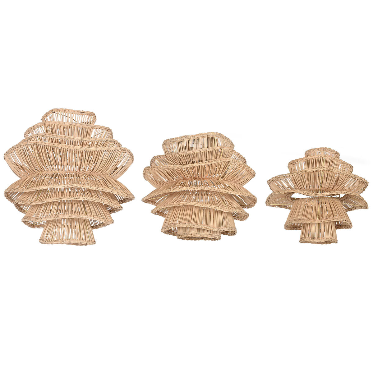 Абажур Home ESPRIT Натуральный 60 x 60 x 60 cm (3 Предметы)-5