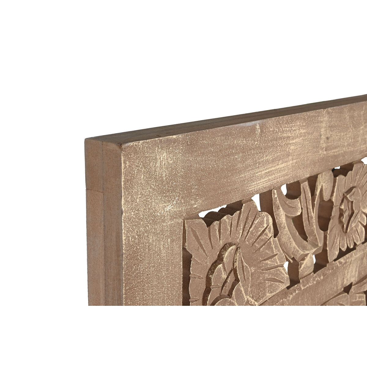 Headboard Home ESPRIT Gold Plated Natural Wooden MDF 180 x 3.5 x 180 cm-2