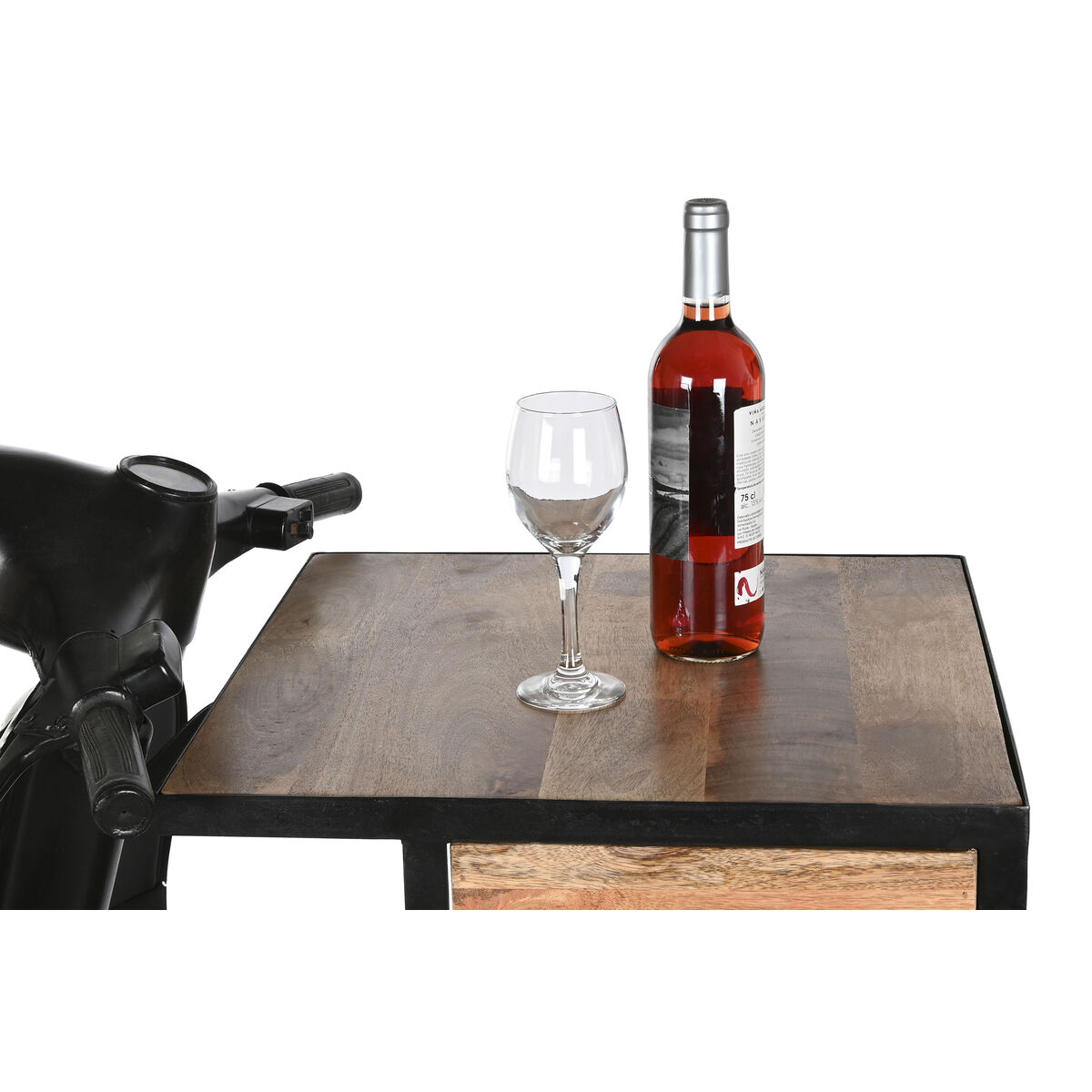 Тумба с ящиками Home ESPRIT Коричневый Чёрный Железо Древесина манго Мотоцикл Loft Изношенный 100 x 68 x 105 cm-3