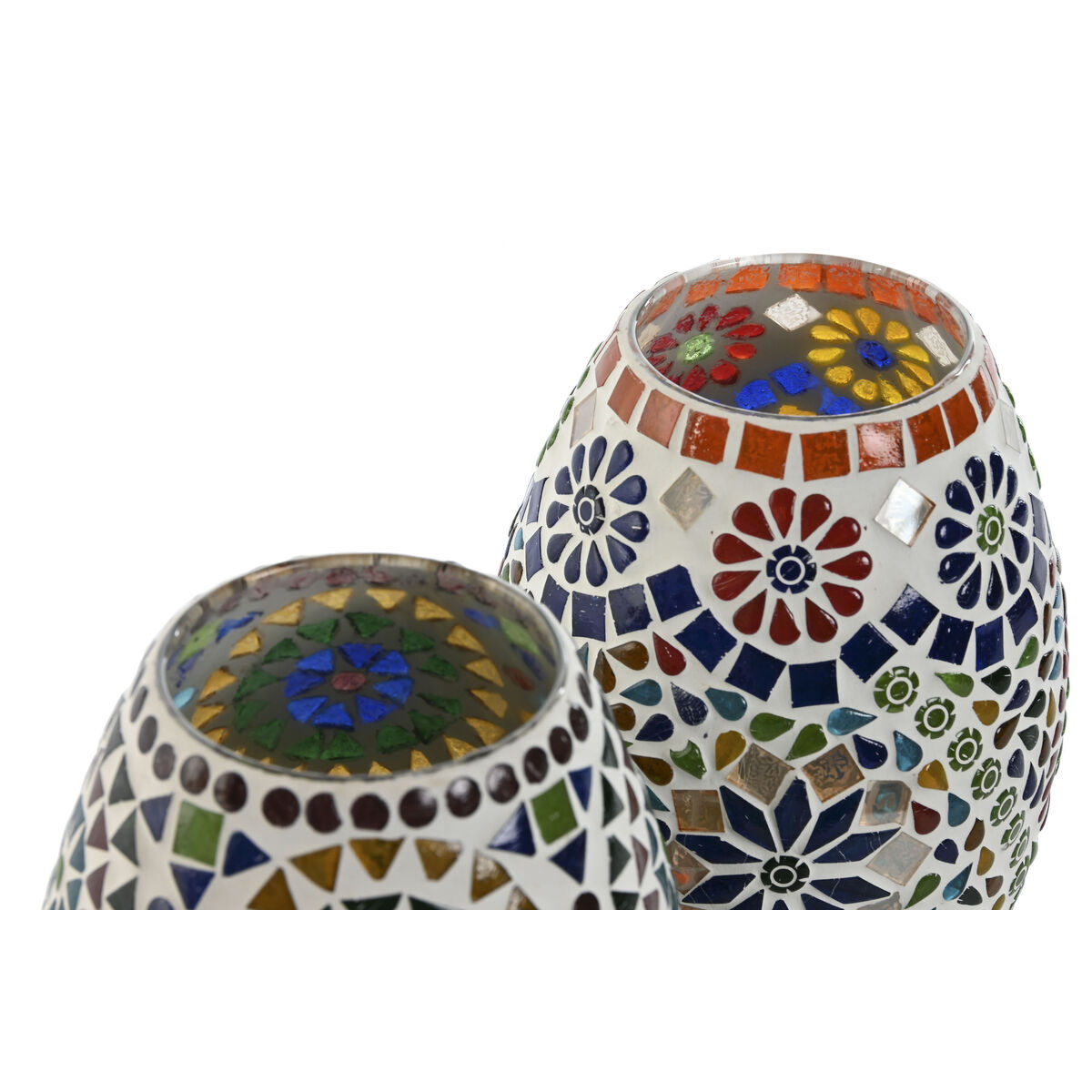 Table lamp Home ESPRIT Multi-colored Aluminum Glass 220 V 14 x 14 x 19 cm (2 pieces)-3