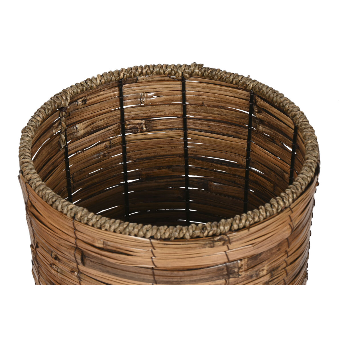 Home ESPRIT Brown Metal Rattan Tropical 31 x 31 x 27 cm-2
