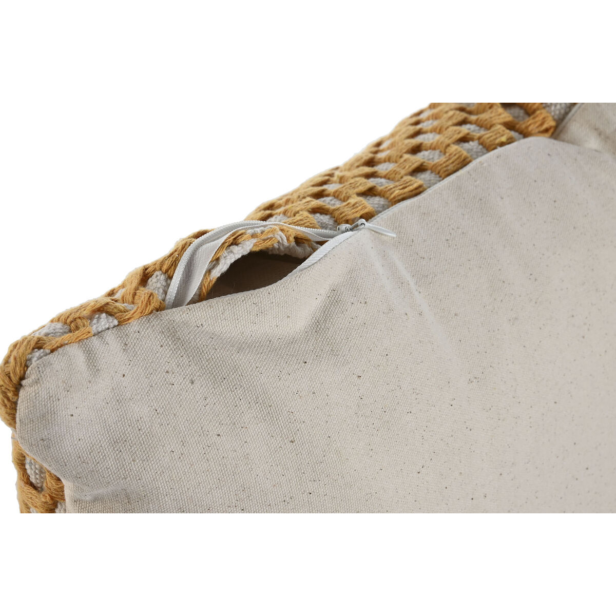 Cuscino Home ESPRIT Mostarda Macro Boho 45 x 45 cm-4