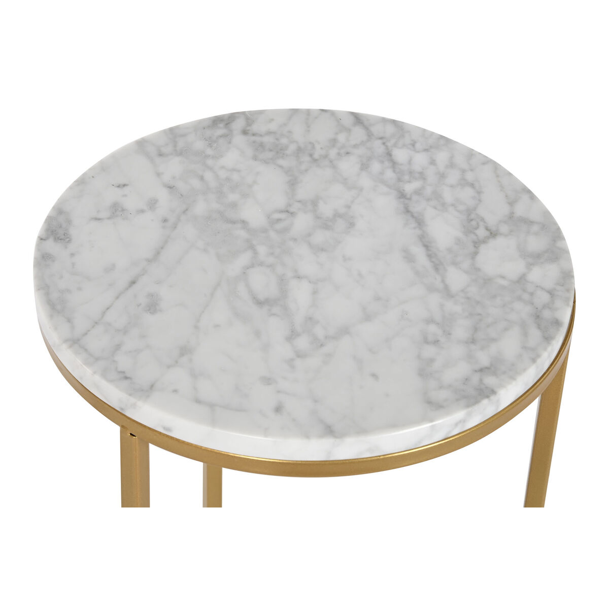 Home ESPRIT Gold Plated Metal Marble 40 x 40 x 64 cm-2