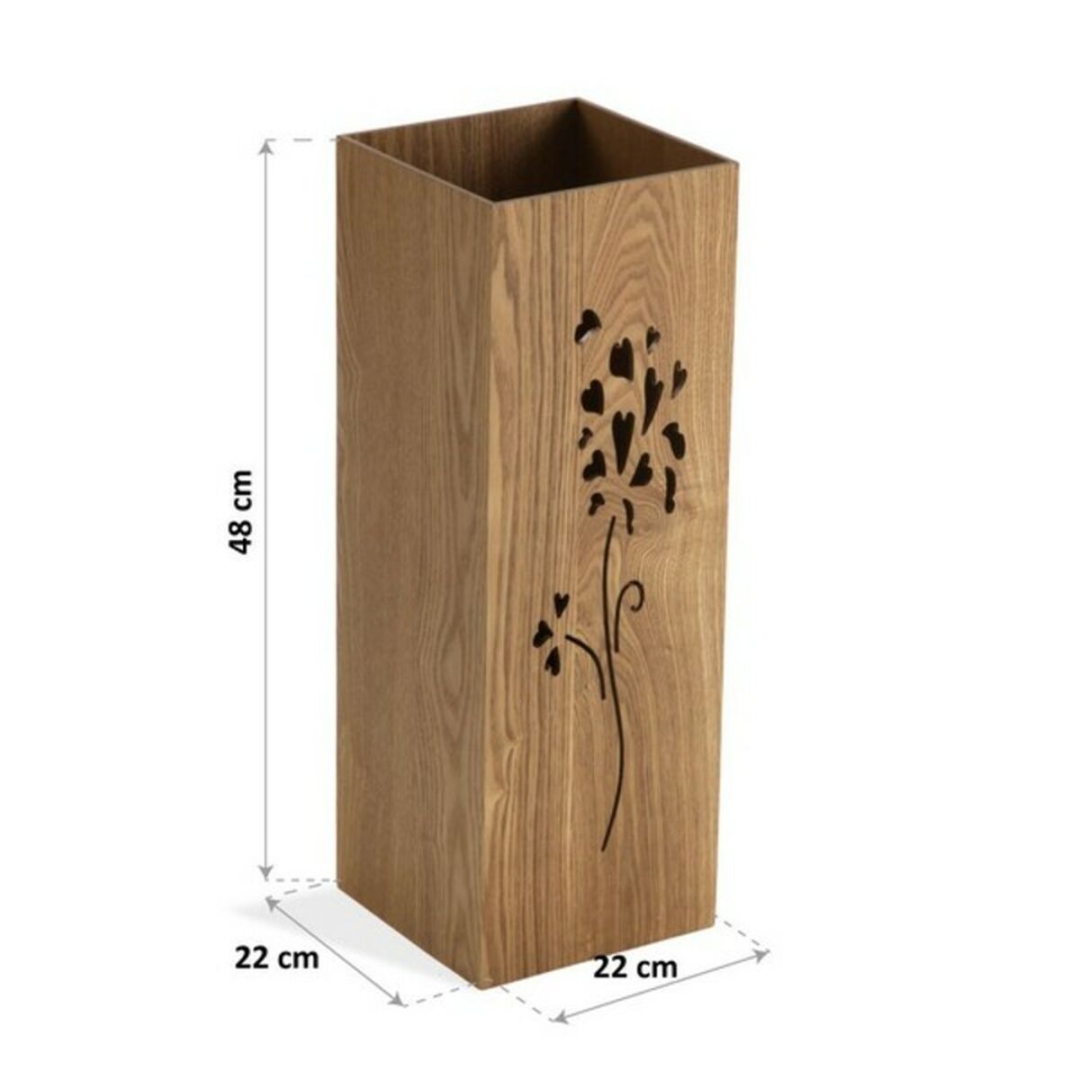 Корзина для зонтов Цветы Деревянный MDF (22 x 48 x 22 cm)-2