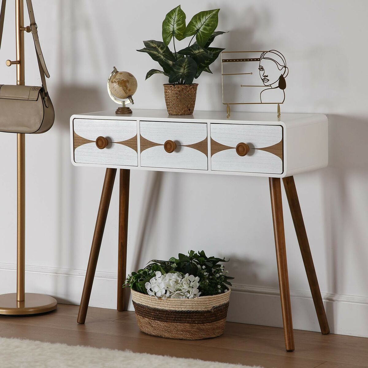 Шкатулка для драгоценностей на ножке Versa Позолоченный Металл 8,5 x 22,5 x 23 cm-2