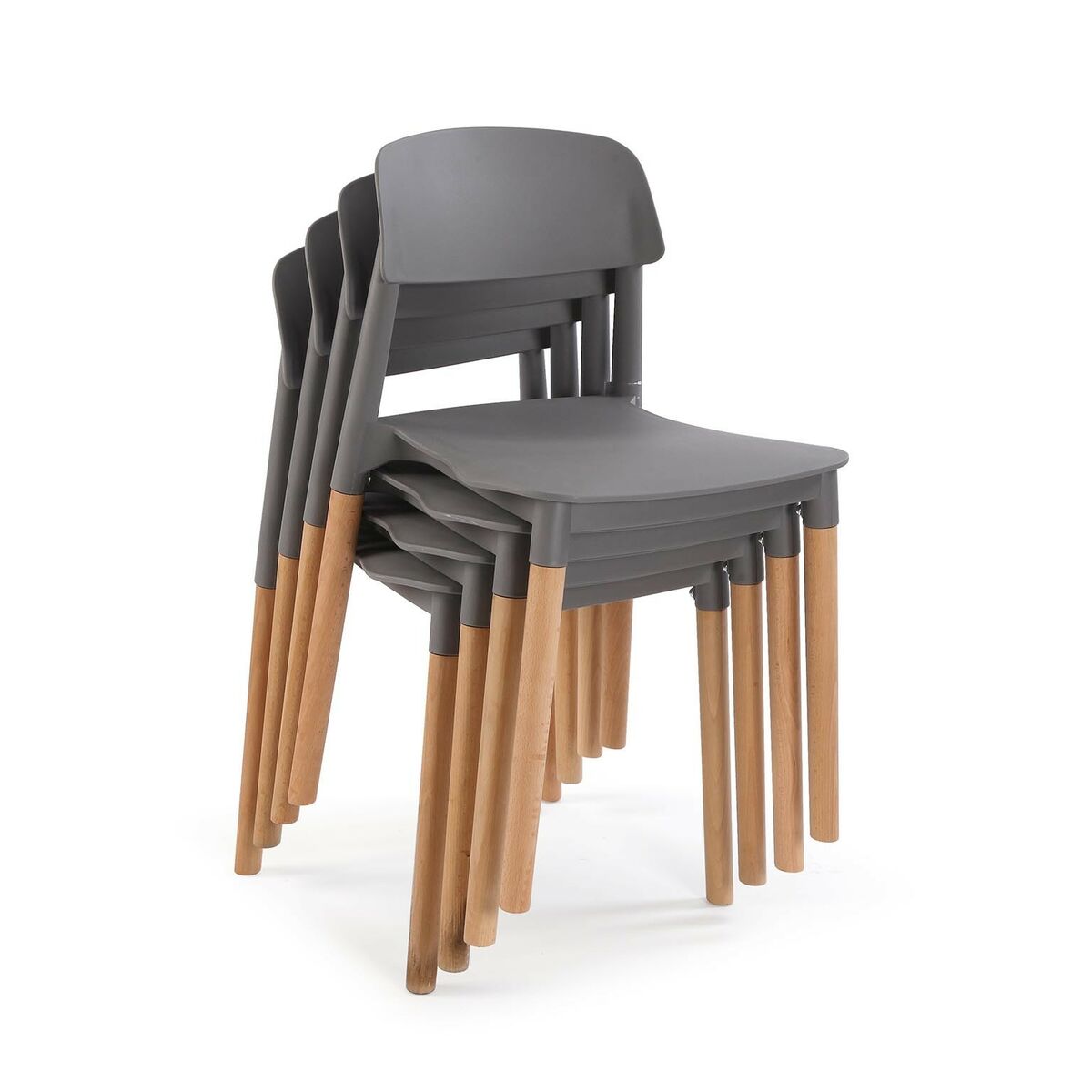 Versa Chair Grey 45 x 76 x 42 cm (4 pieces)-6