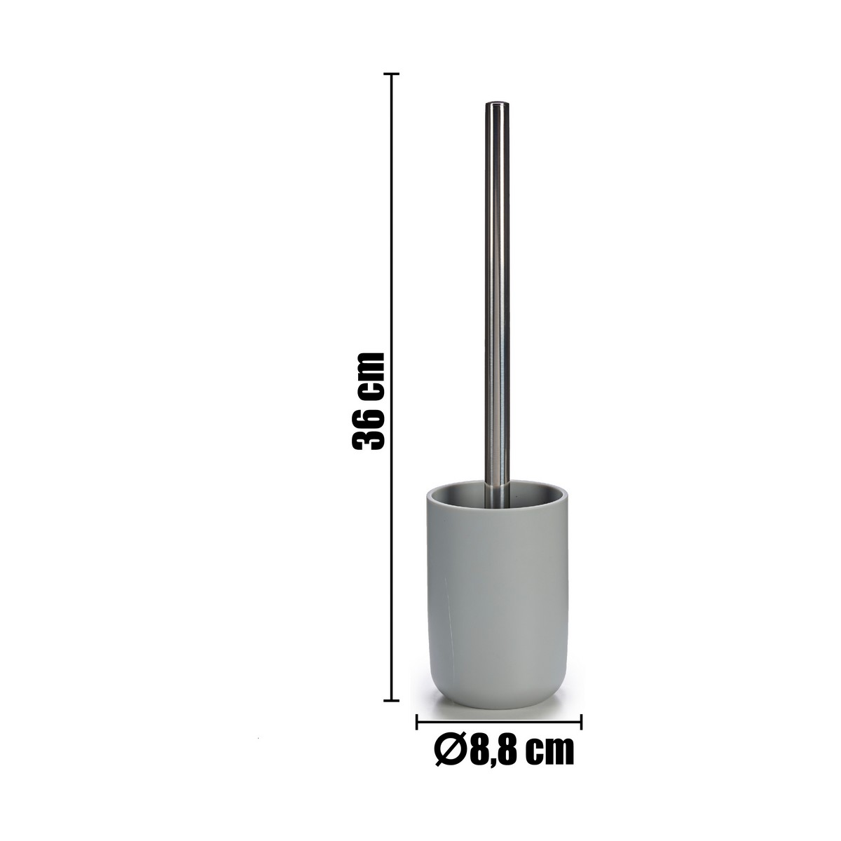 浴室套件不锈钢灰色聚丙烯（4件物品）-4