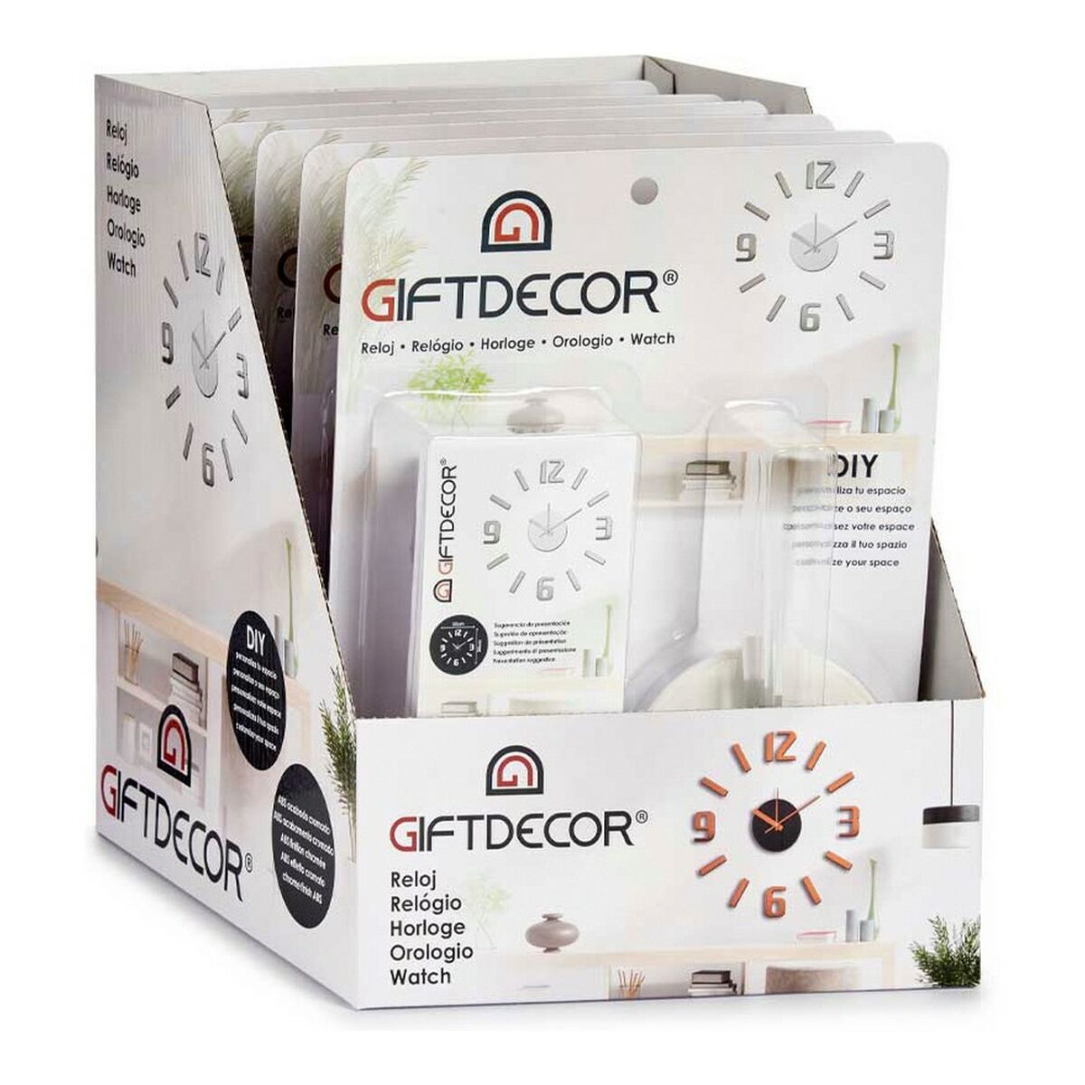 Настенное часы Клейкий ABS Ø 35 cm-8