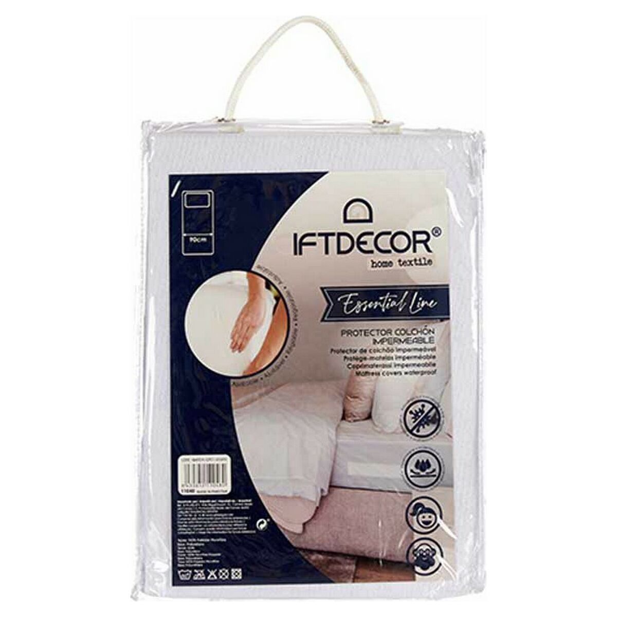 Protective mattress White 26 x 34 x 5 cm (90 x 110 cm)-2