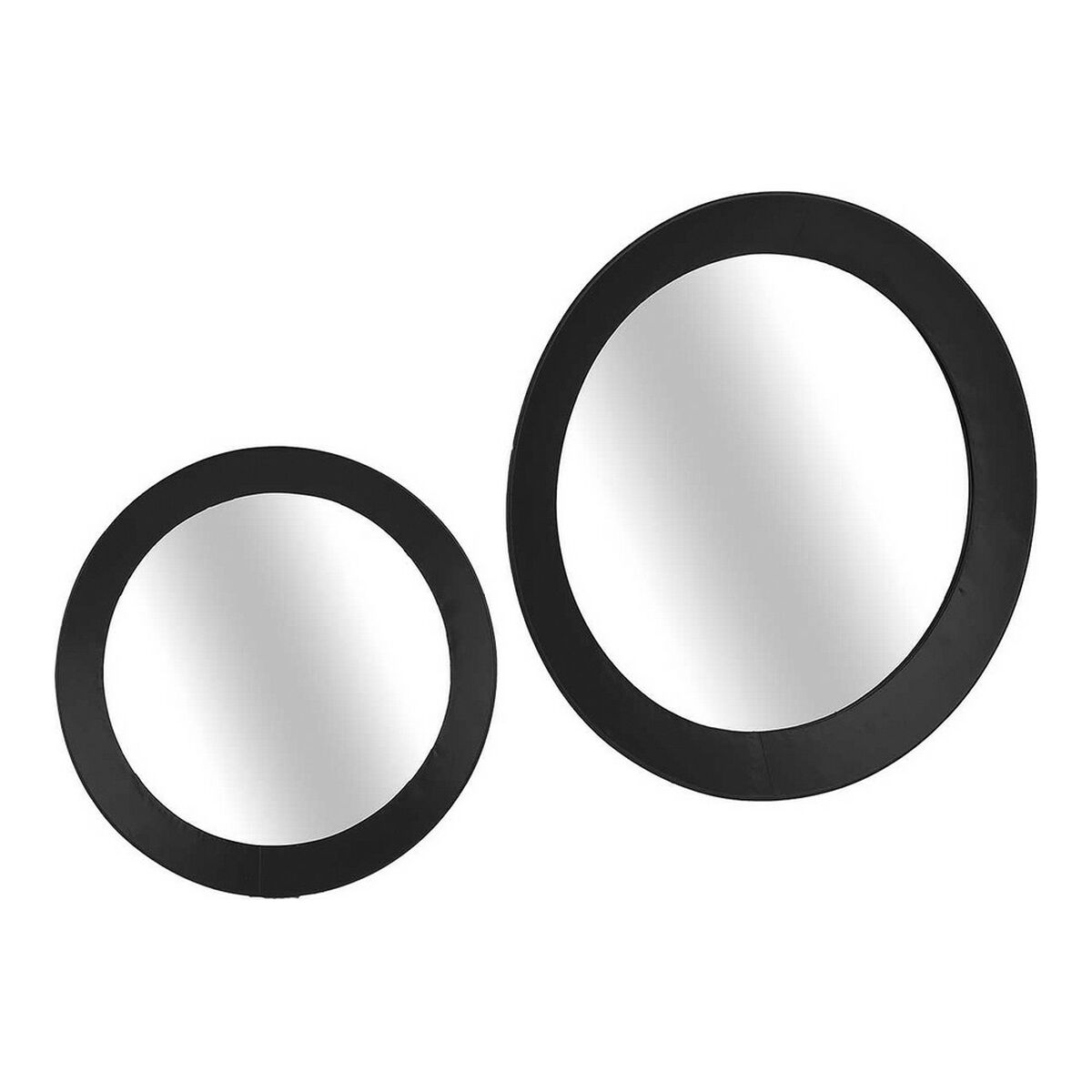 Настенное зеркало Стеклянный Чёрный Металл (90 x 8 x 90 cm)-2