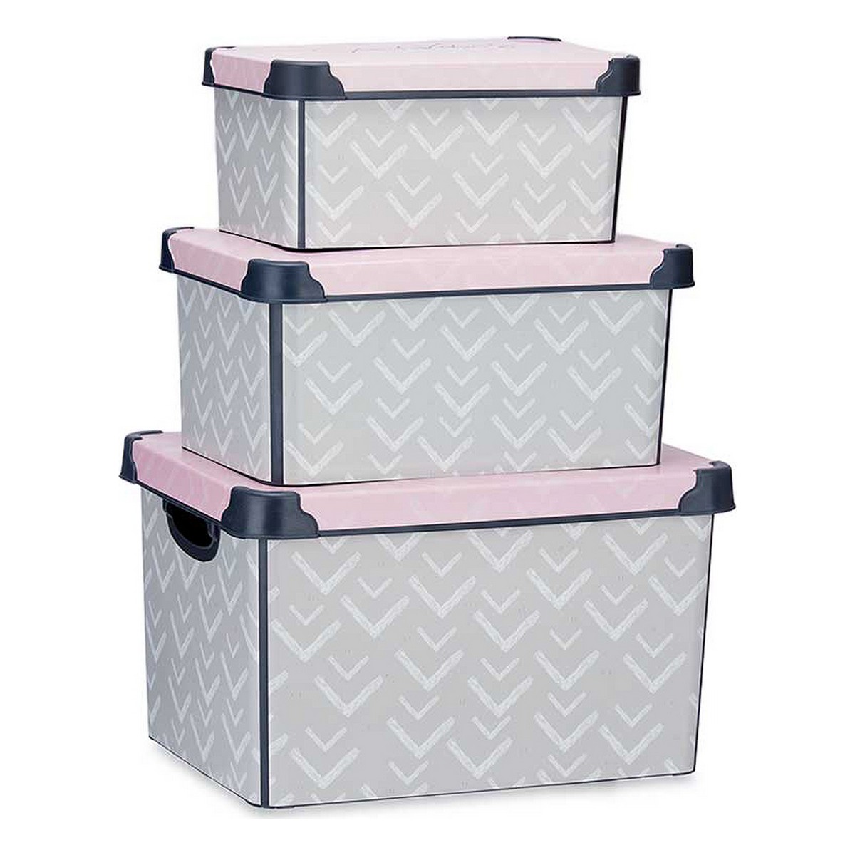 Ensemble d'organiseurs empilables Vibes 3 Objets Plastique