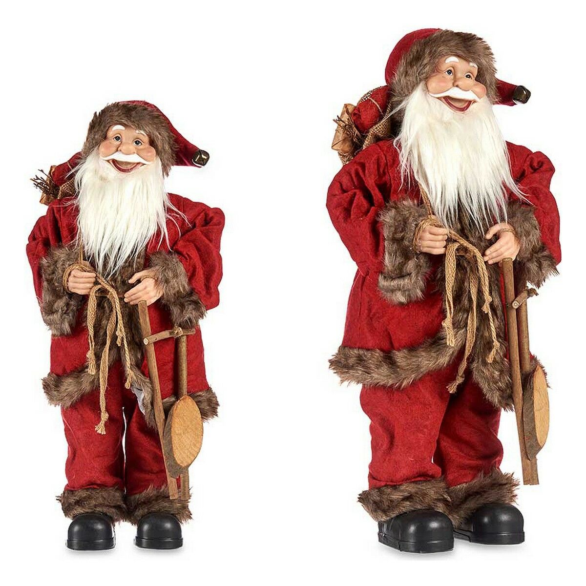 Santa Claus 24 x 62 x 33.5 cm Red Wooden Brown White Plastic-2