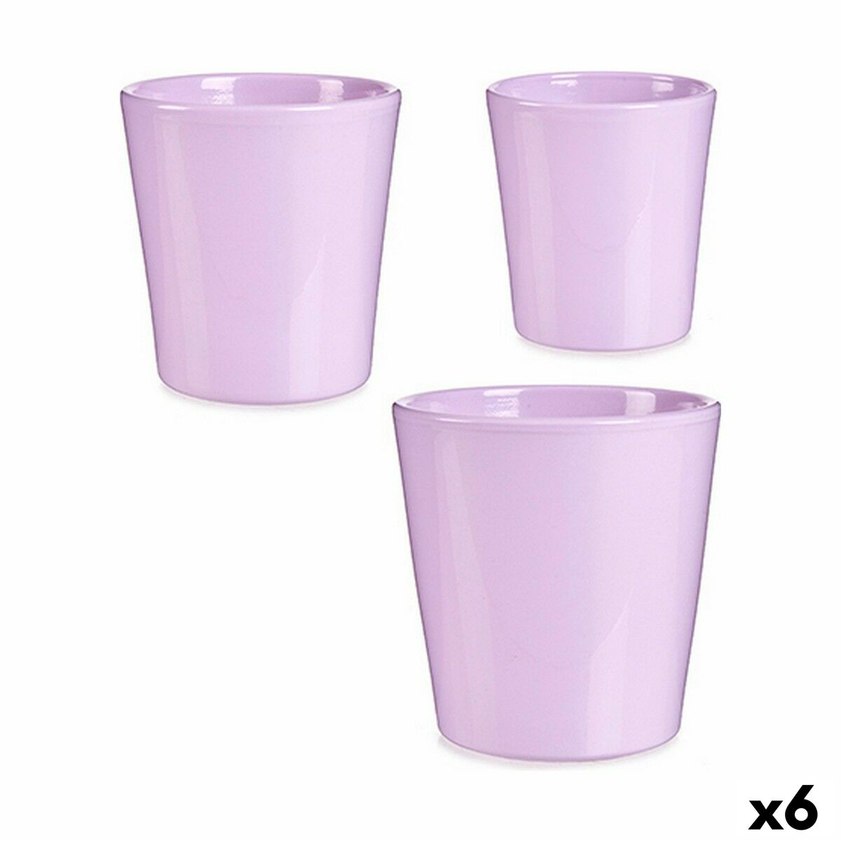 Conjunto de potes Argila lilás (6 mil)