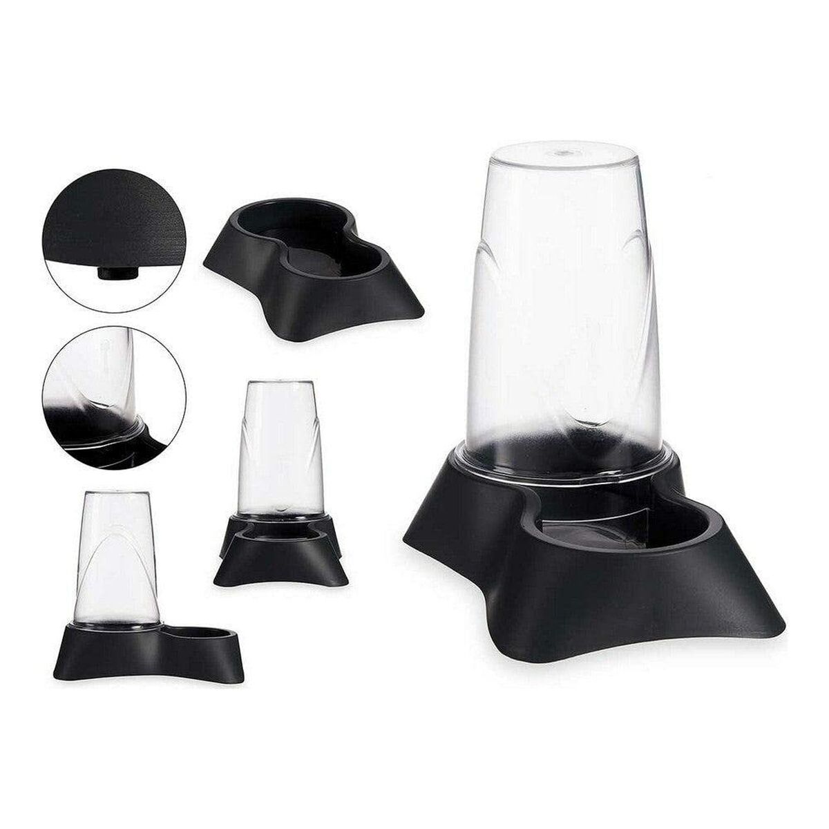 Кормушка для животных Прозрачный Антрацитный полипропилен 650 ml 12,5 x 18 x 19 cm-3