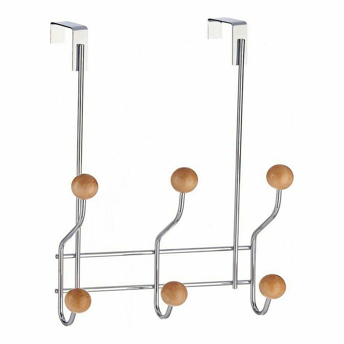 Дверная вешалка Металл Деревянный Коричневый (21 x 28,5 x 8 cm) (24 штук)-2