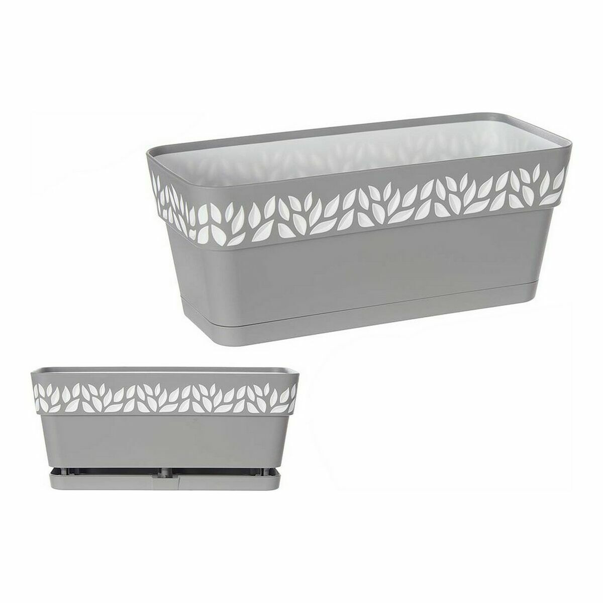 Dispositivo per la semina con poliestere Stefanplast Cloe Bianco Plastica grigia 13,3 x 12,3 x 29,3 cm (12 pezzi)-3