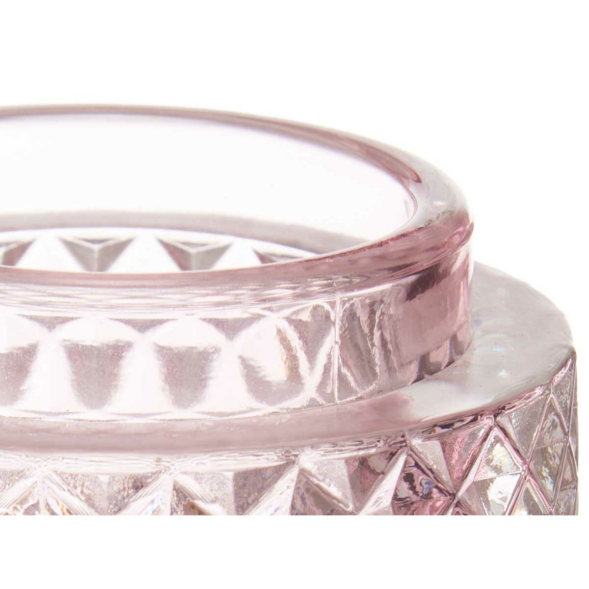 Подсвечник Розовый Cтекло (9 x 8,8 x 9 cm) (12 штук)-2