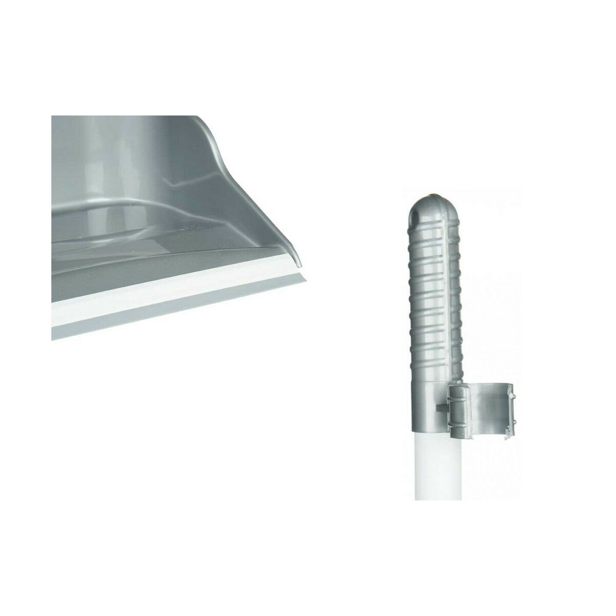 Набор для уборки Метла и совок Серебристый Пластик (12 штук)-3