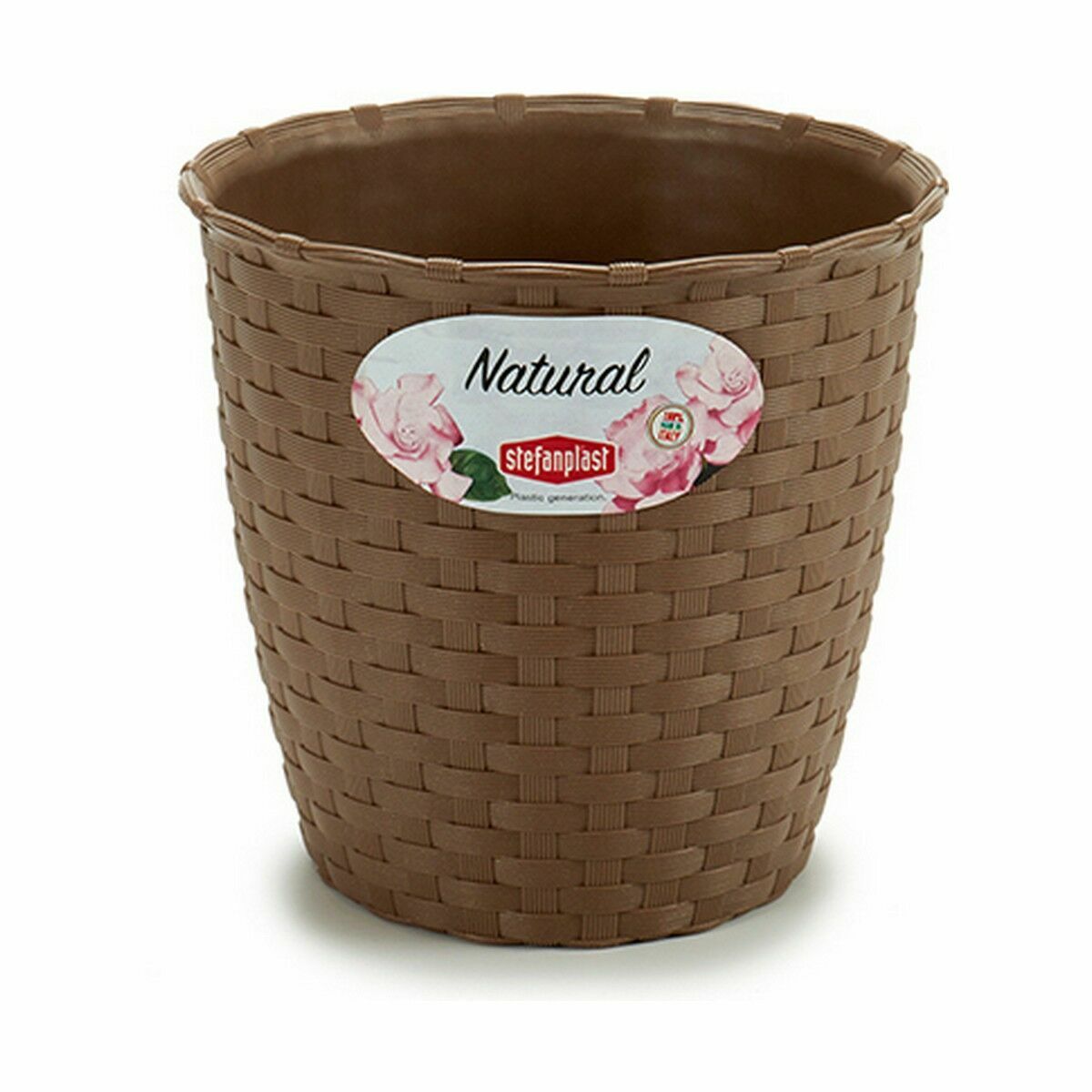 Support pour pot de fleurs Stefanplast en plastique marron 14 x 13 x 14 cm (12 pièces)-2