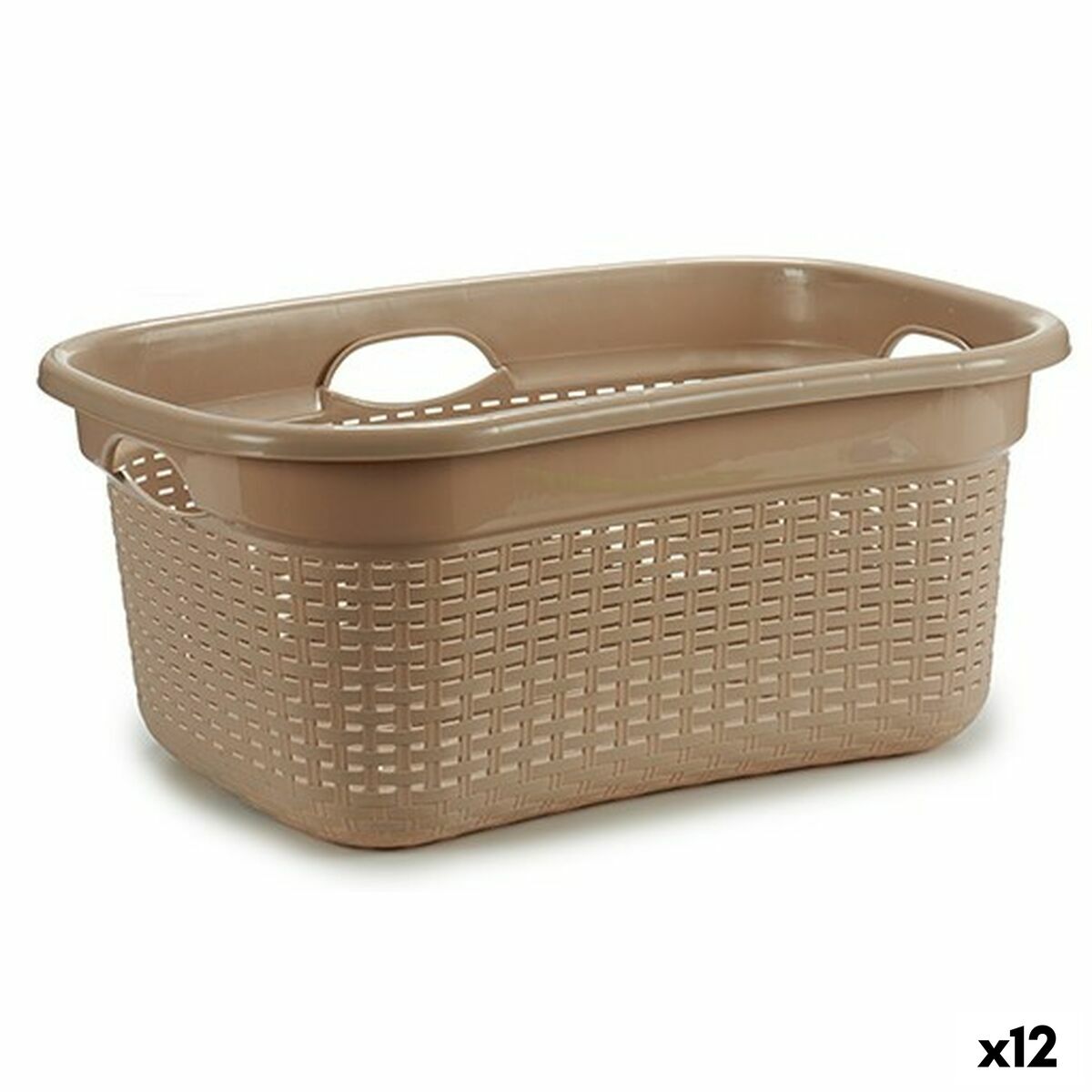 Cesta de lingerie Bege Plástico 25 L 42,5 x 25,5 x 63,5 cm (12 peças)