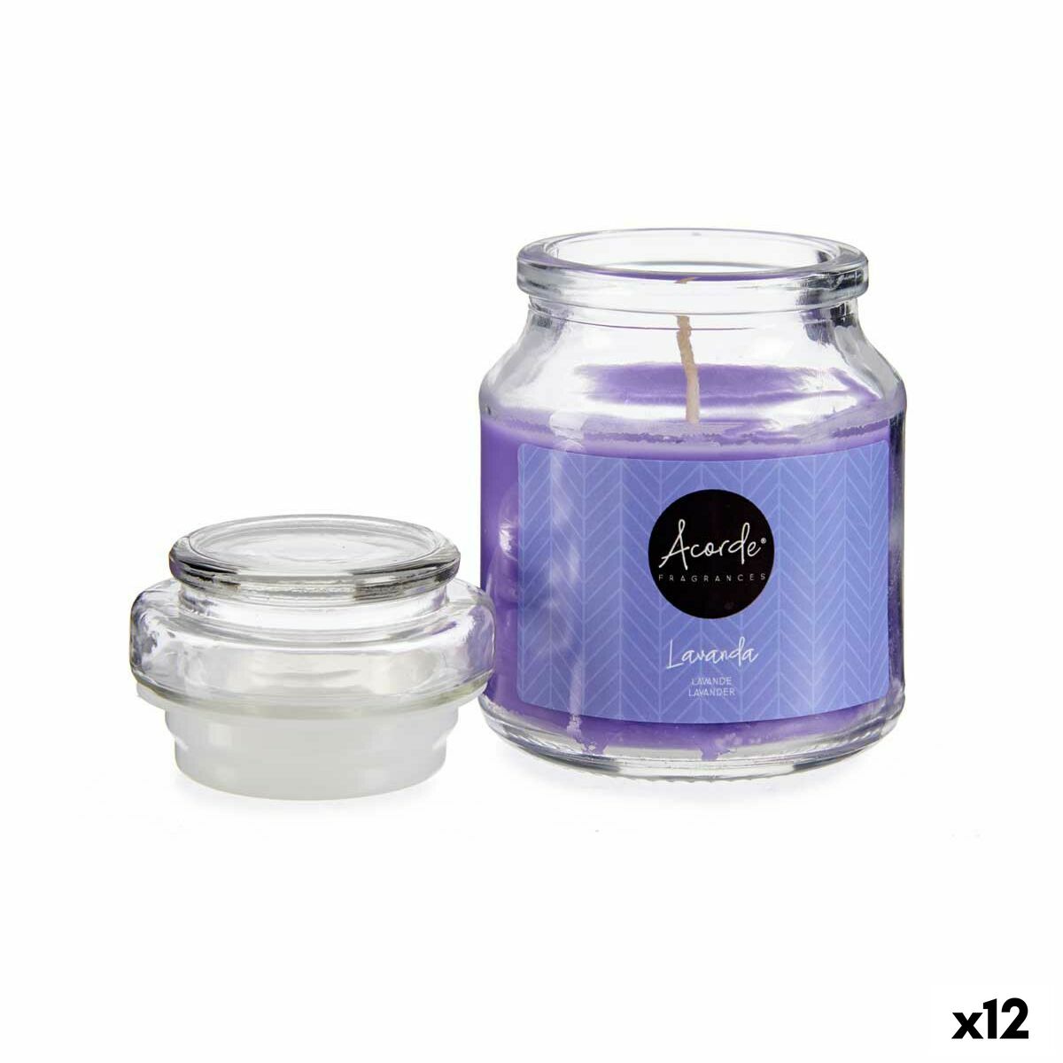 7 x 10 x 7 cm scented lavender candle (12 pieces)-2