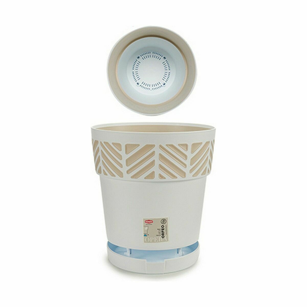 Горшок с автополивом Stefanplast Orfeo Белый Пластик 25 x 25 x 25 cm (6 штук)-3