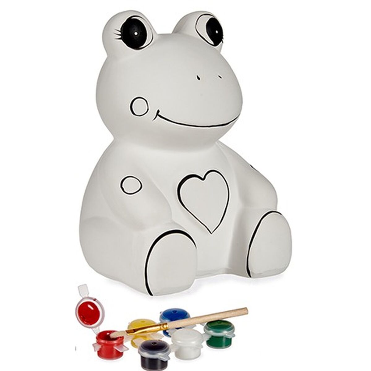 Painting piggy bank Frog Ceramics 15.5 x 21.5 x 16 cm (12 pieces)-2