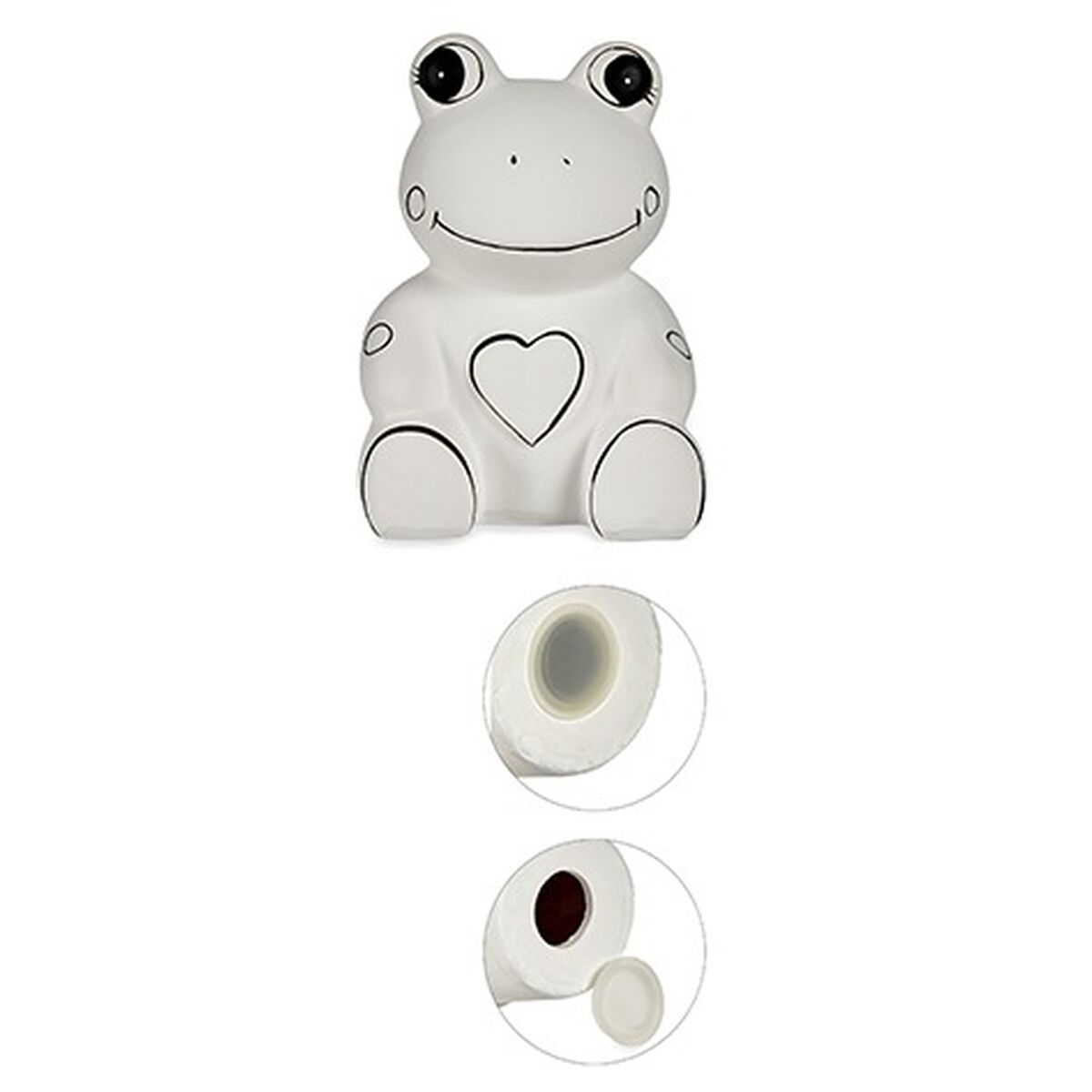 Painting piggy bank Frog Ceramics 15.5 x 21.5 x 16 cm (12 pieces)-3