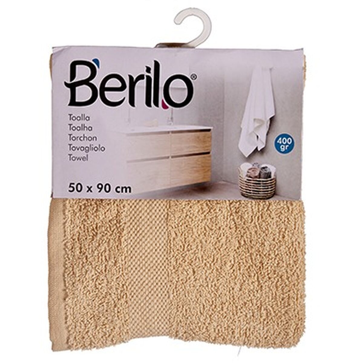 Bath Towel Cream 50 x 90 cm (6 pieces)-2
