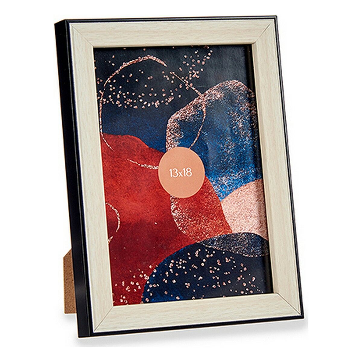 Фото рамка 15,6 x 2 x 20,5 cm Чёрный Коричневый Пластик Cтекло (6 штук)-2