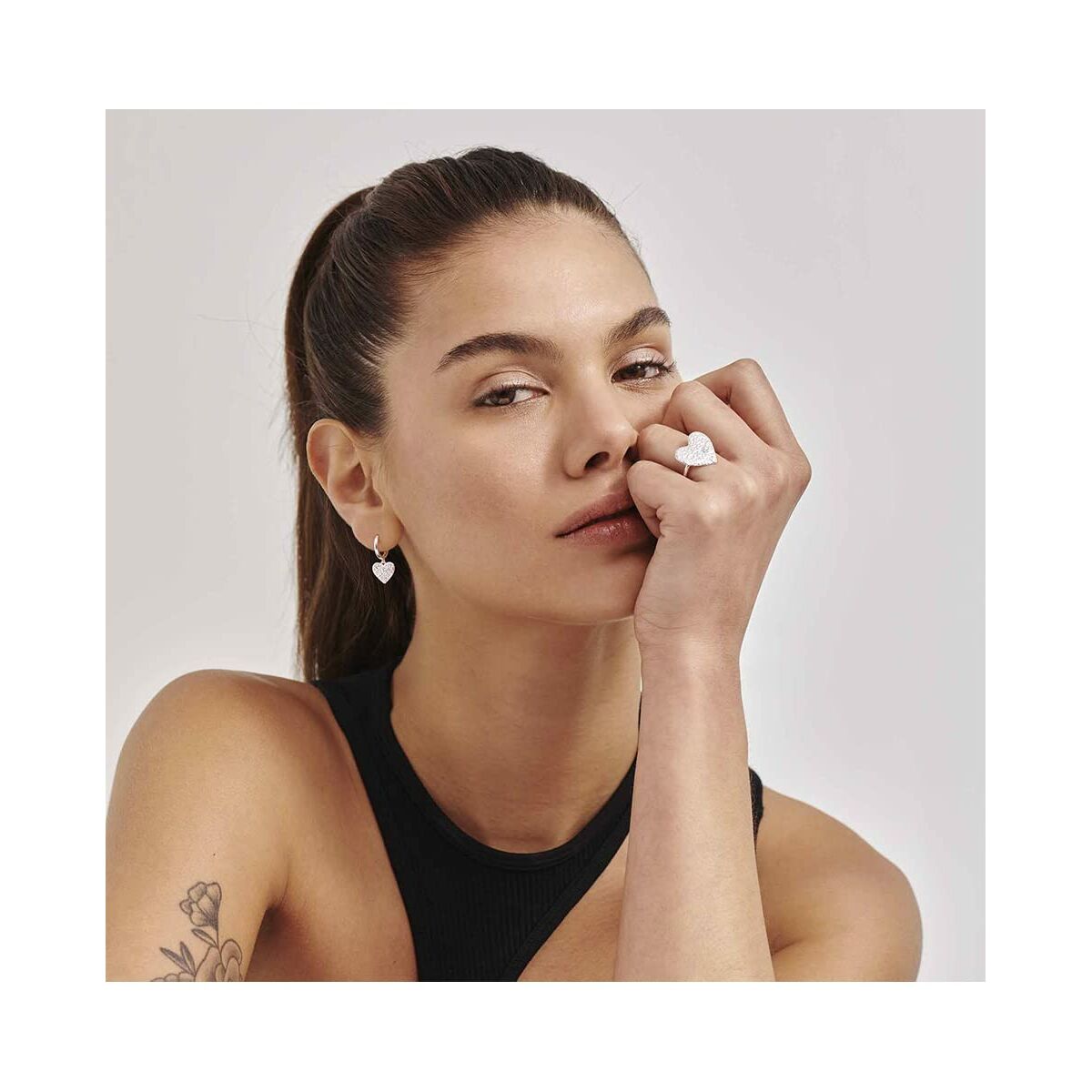 輝く女性のイヤリングRY000108ステンレス鋼2 cm-4