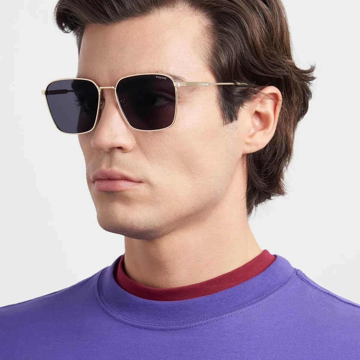 Γυαλιά ηλίου Unisex Polaroid PLD-4120-G-S-X-LOJ Επιχρυσωμένα ø 59 mm-4