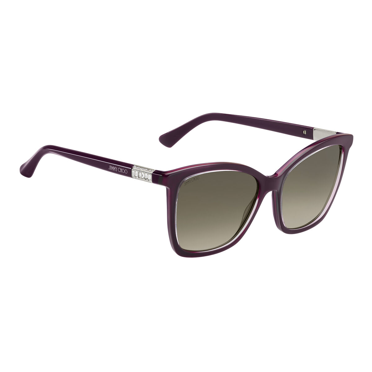 Jimmy Choo S Women's Sunglasses Silver Burgundy-3