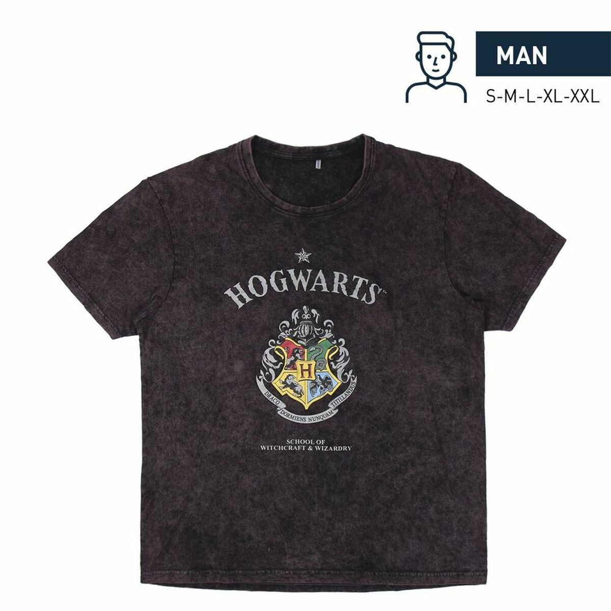 Harry Potter Men's Short Sleeve T-Shirt Grey Dark Grey-4