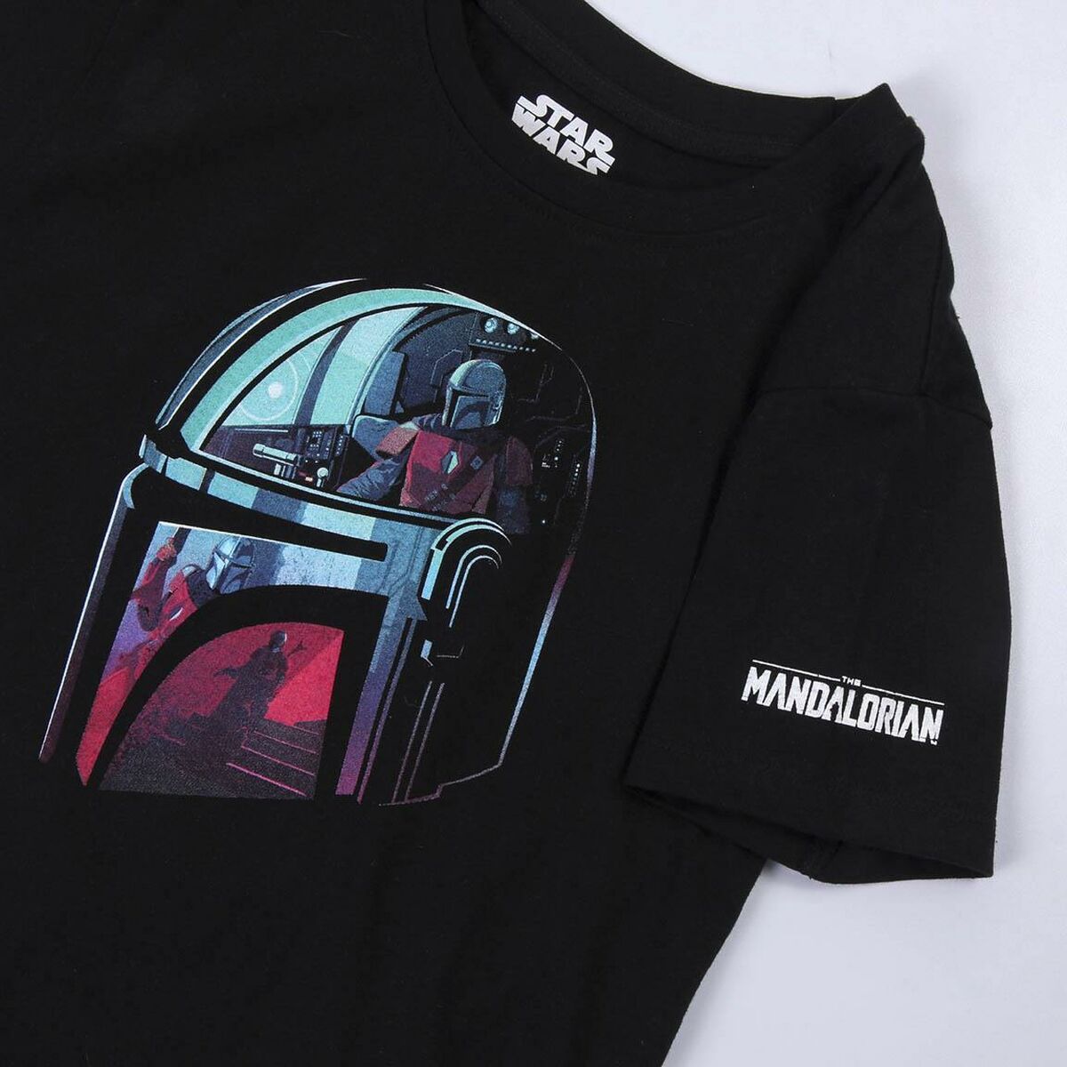 Children's Short Sleeve T-Shirt The Mandalorian Black-2