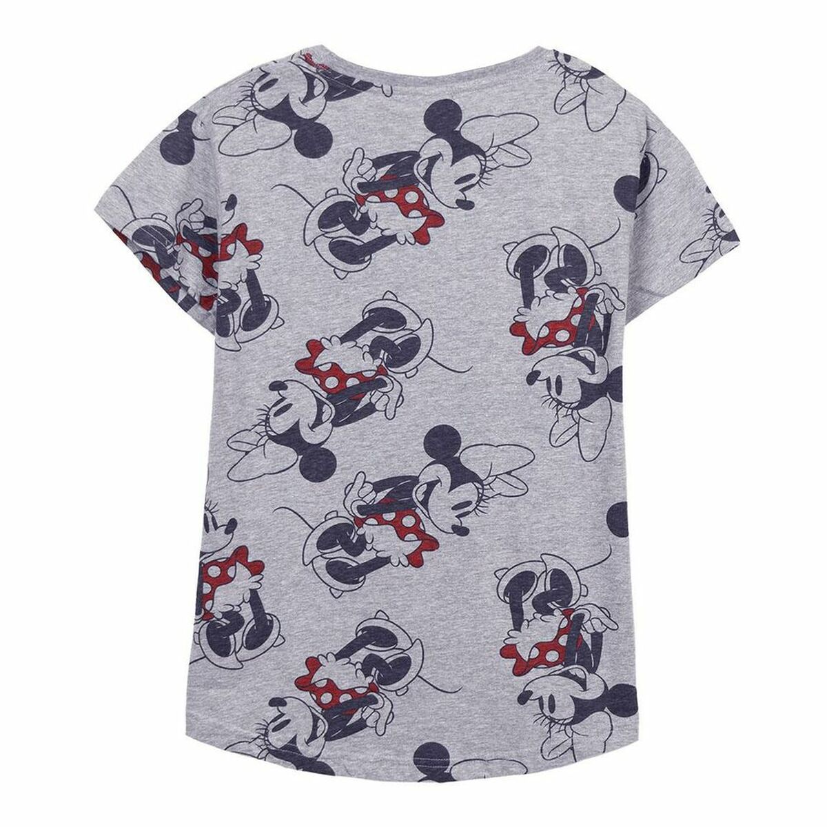 Women's Minnie Mouse Grey Short Sleeve T-Shirt-4