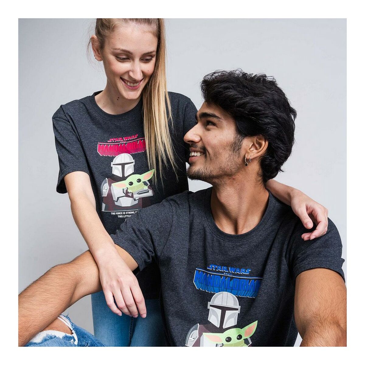 Men's Short Sleeve T-Shirt The Mandalorian Black Adults-3