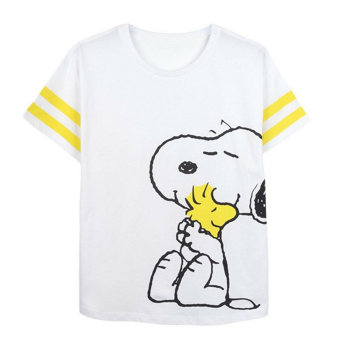 Women's Snoopy White Short Sleeve T-Shirt-2