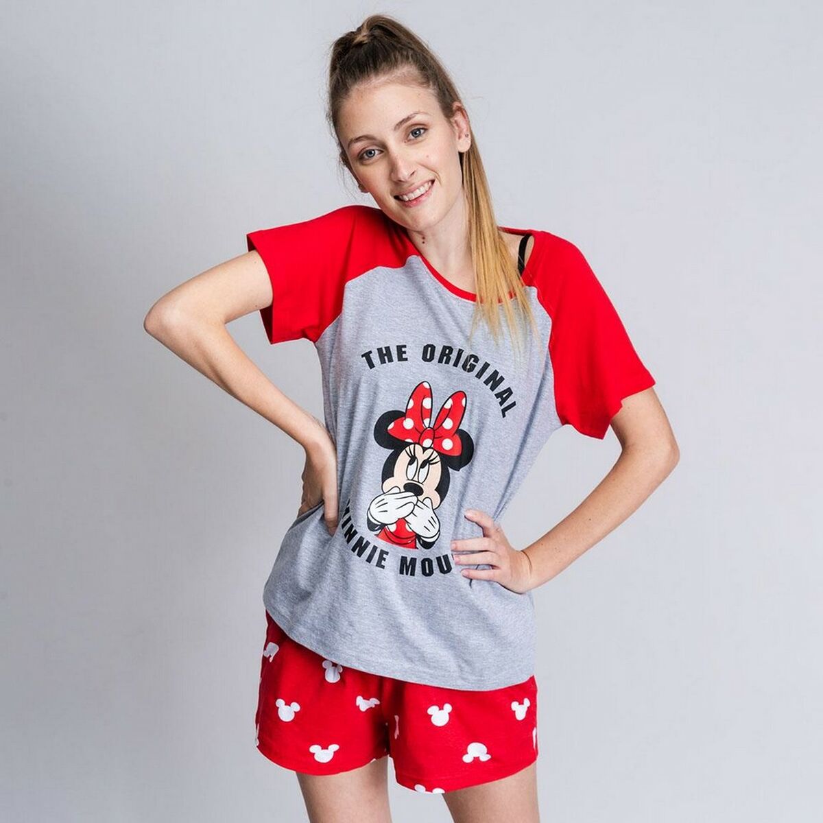 Летняя пижама для мальчиков Minnie Mouse Красный Женщина Серый-2