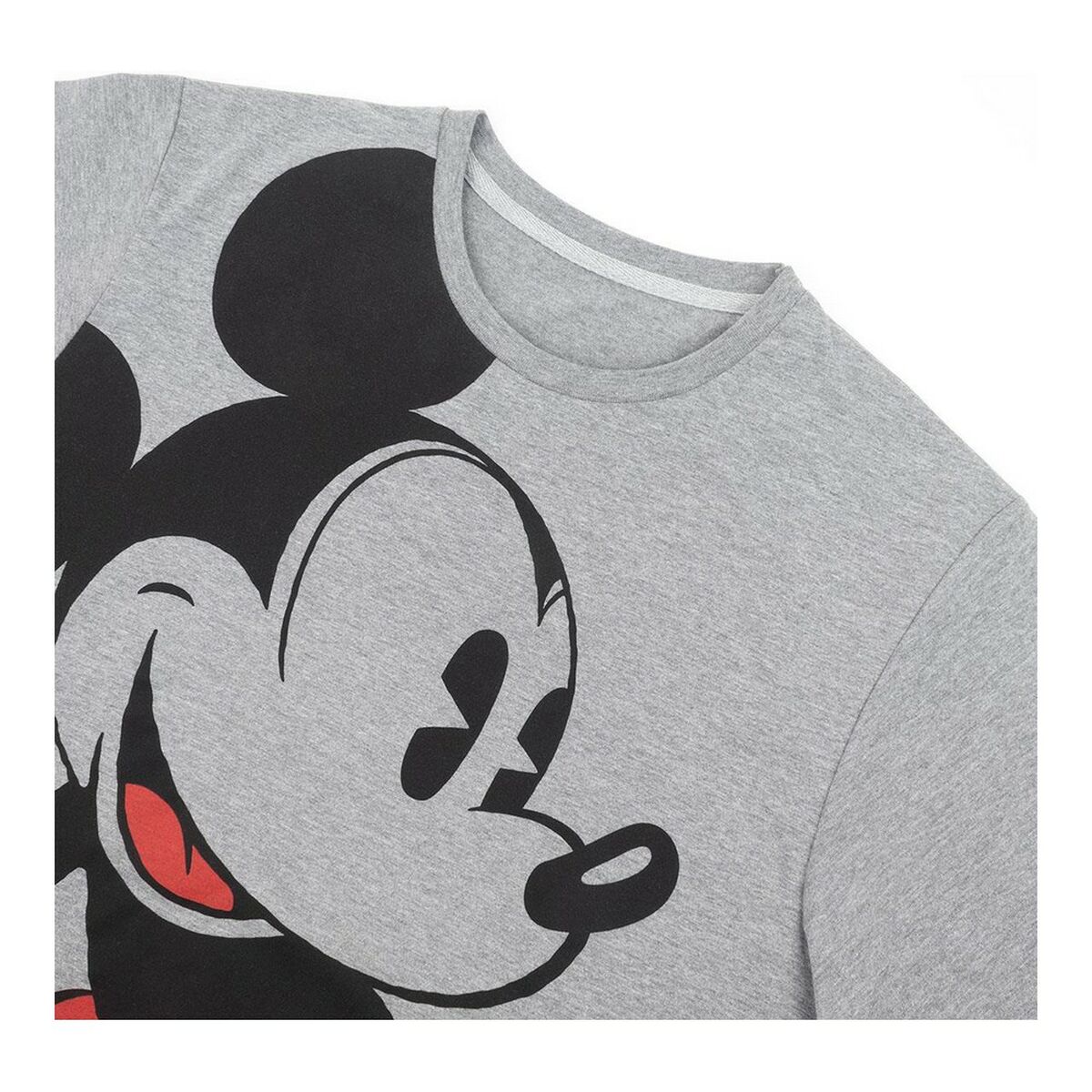 Men's Mickey Mouse Grey Dark Grey Adult Short Sleeve T-Shirt-3
