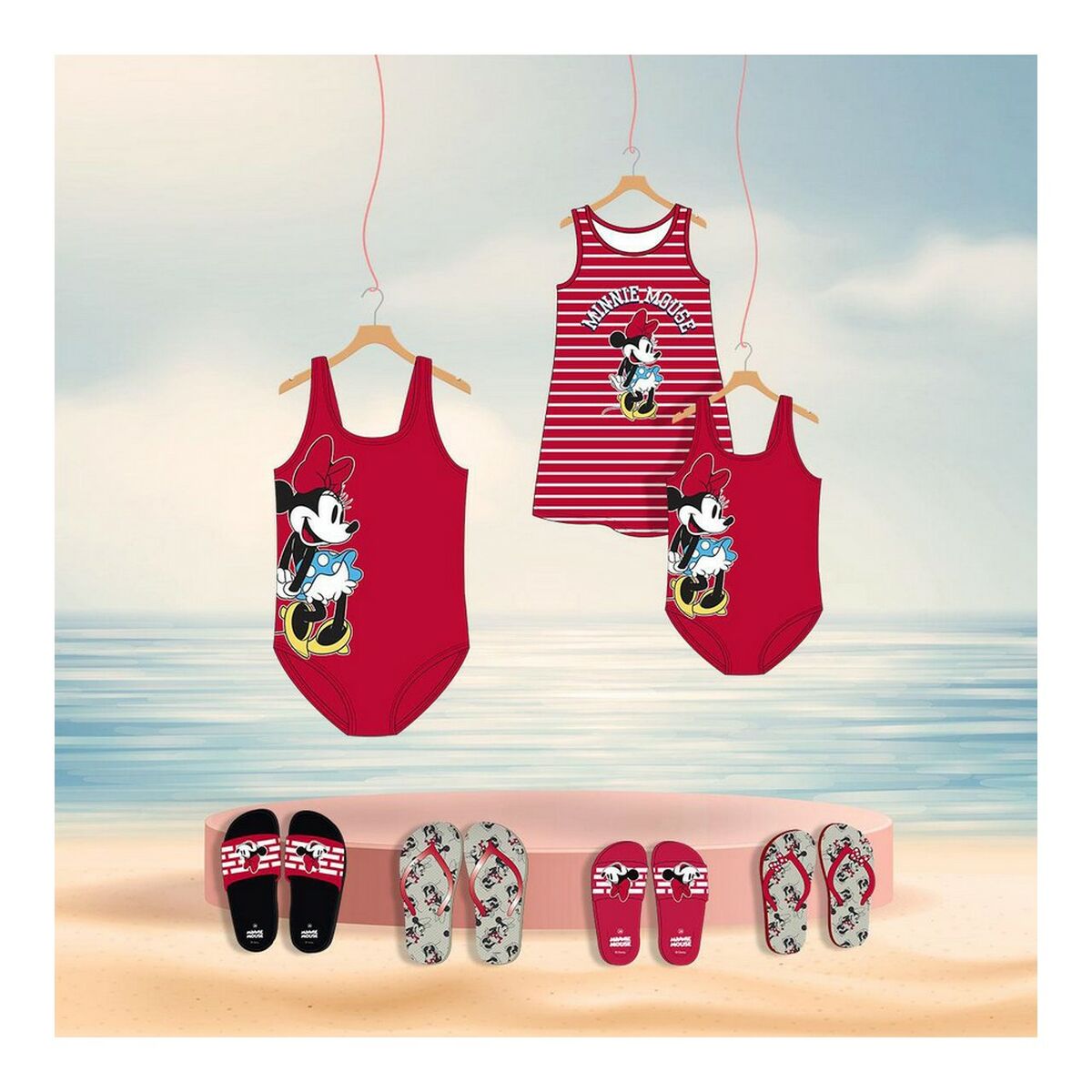 Шлепанцы для бассейна Minnie Mouse Красный-4