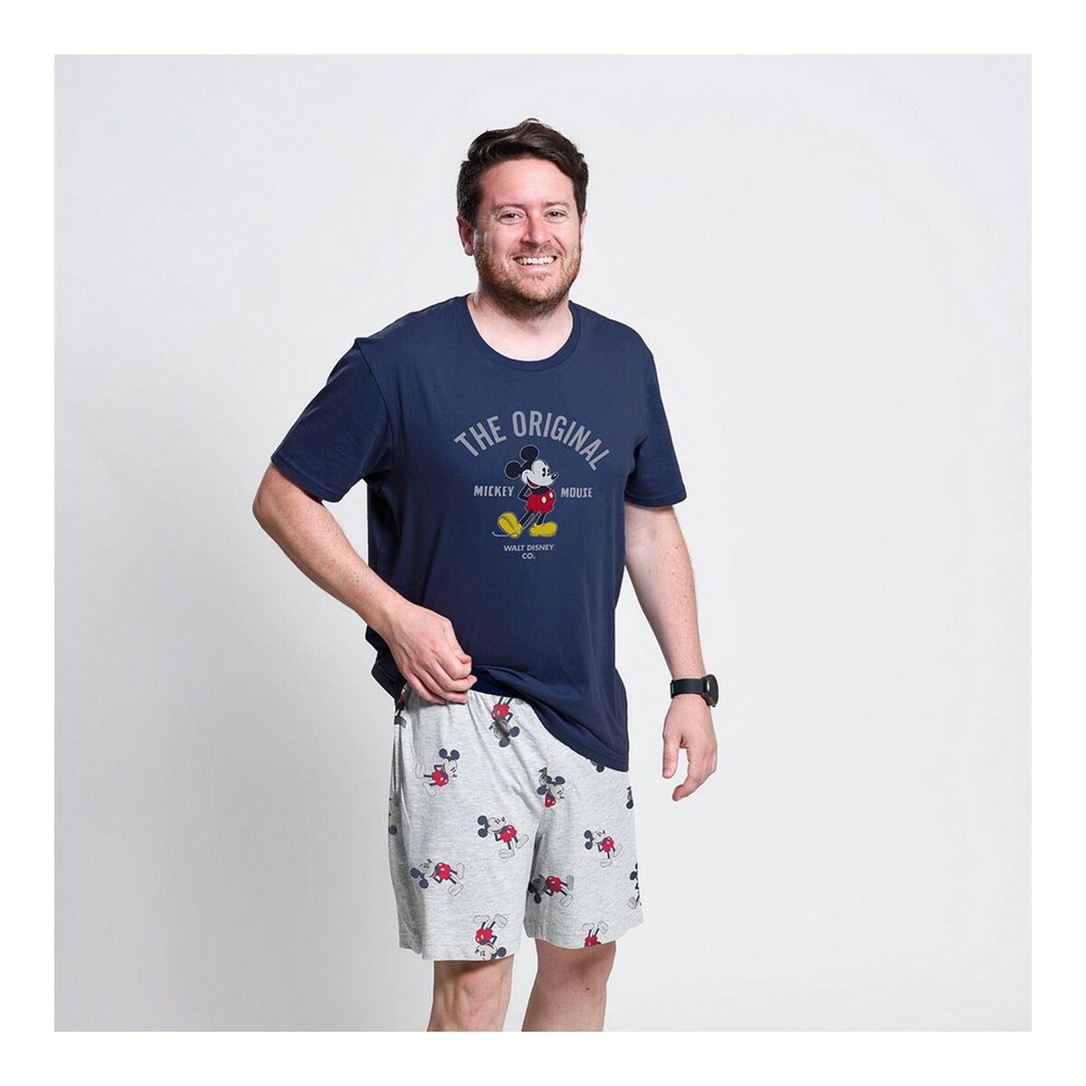Pyjama Mickey Mouse Bleu foncé (adultes) Homme-4
