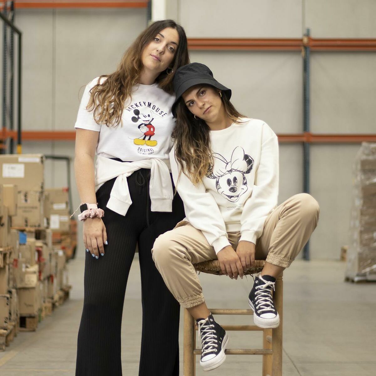 Women's Mickey Mouse Short Sleeve T-Shirt White-4