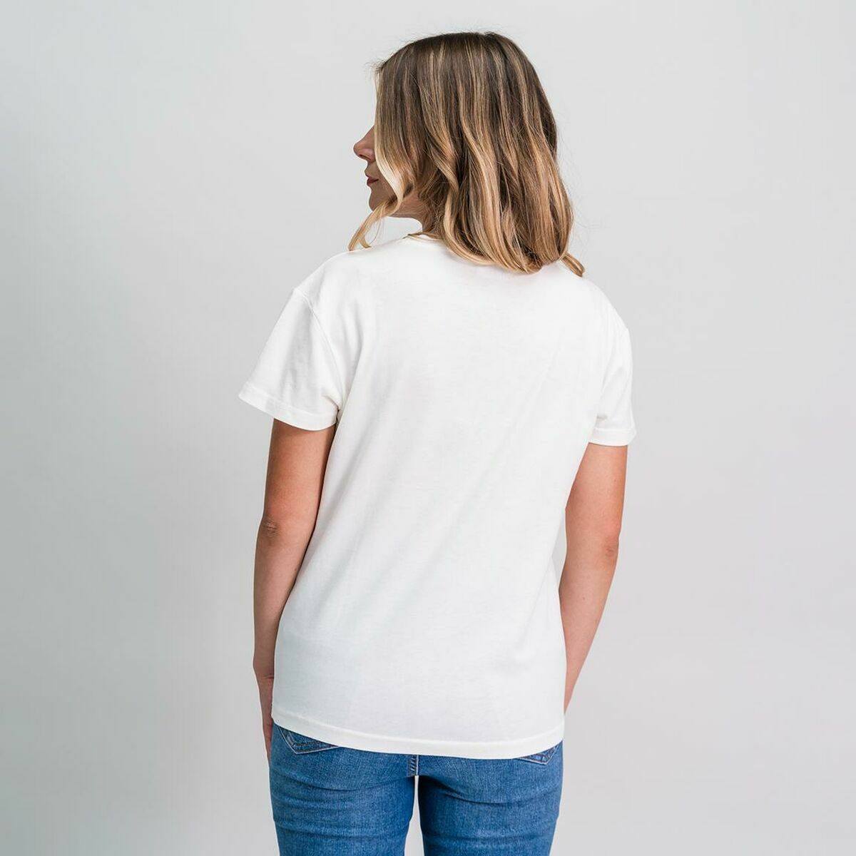 Women's Mickey Mouse Short Sleeve T-Shirt White-3