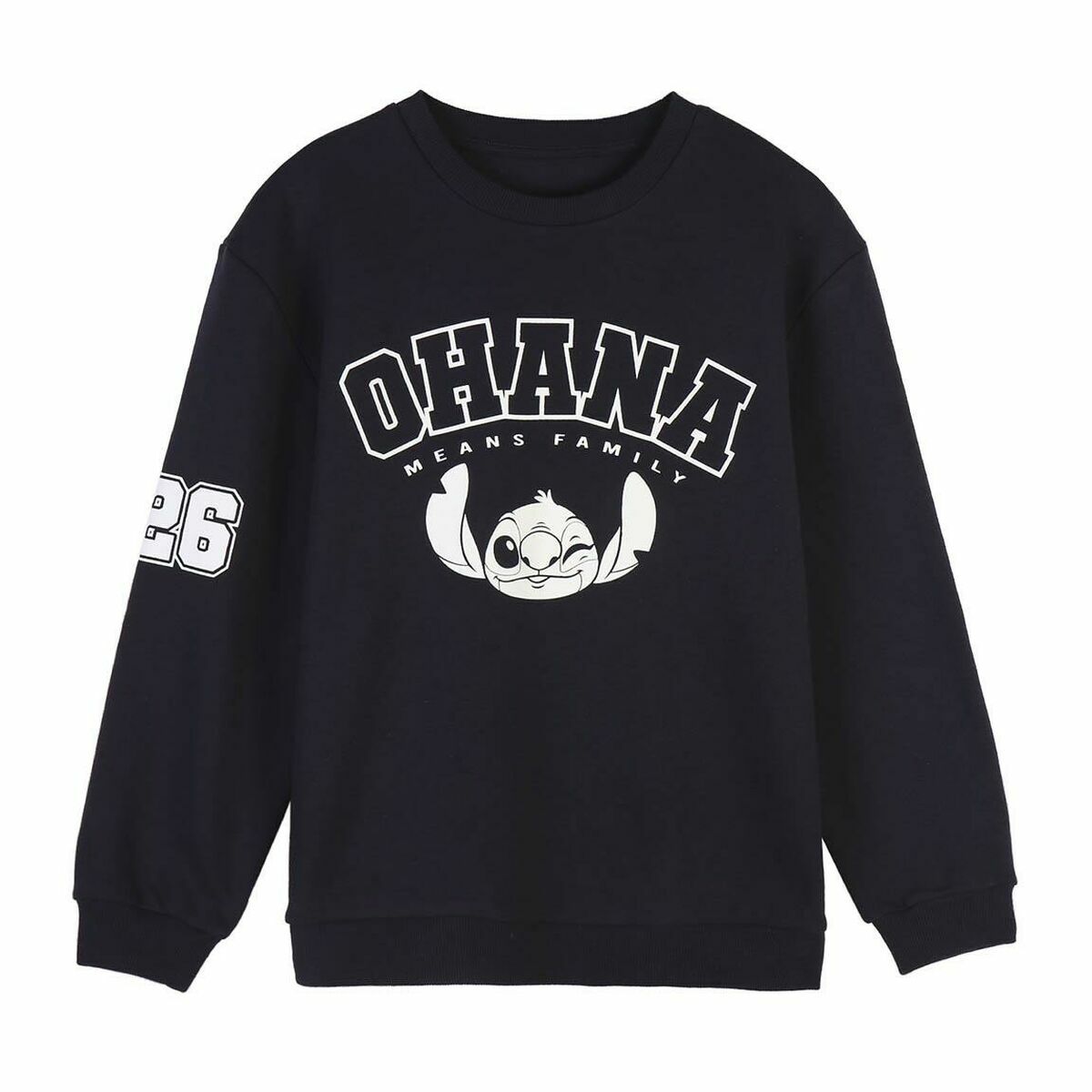 Толстовка без капюшона женская Stitch Темно-синий-3